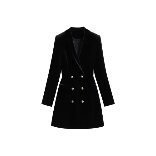 Silky Queen Длинное платье с длинными рукавами женское черное