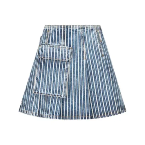 Dior Quarterly New Products Blue Женские Повседневные Короткие Юбки