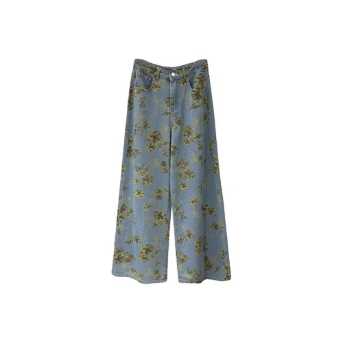 HUINIAN Синие Женские Джинсы