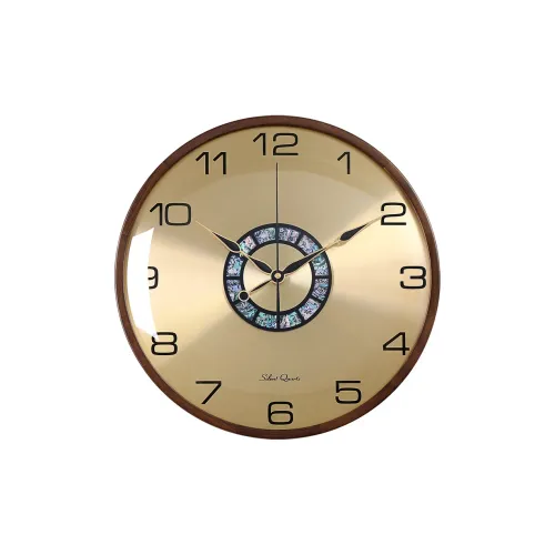 HENSE Кварцевый механизм деревянный настенный часы унисекс золотой циферблат модель HW8015