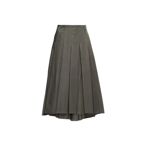 PRADA Зеленая Женская Повседневная Длинная Юбка