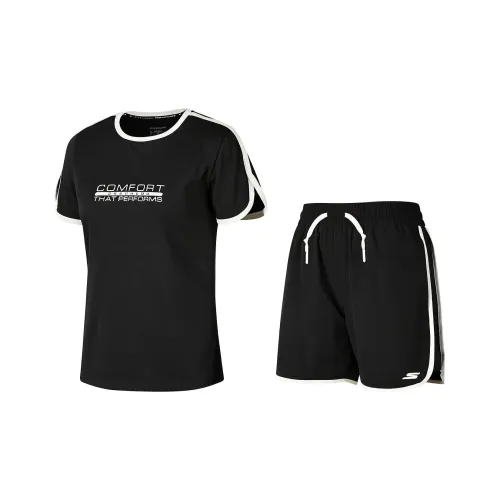Skechers Одежда Sets Угольный черный/0018 Женские Повседневные костюмы