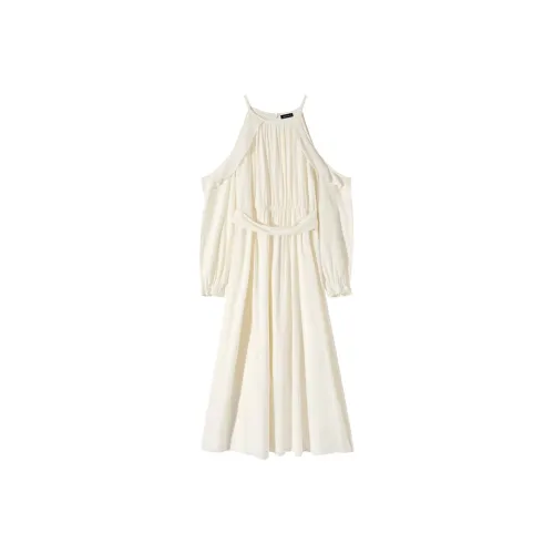 AFGGD Длинное платье с длинными рукавами женское белое