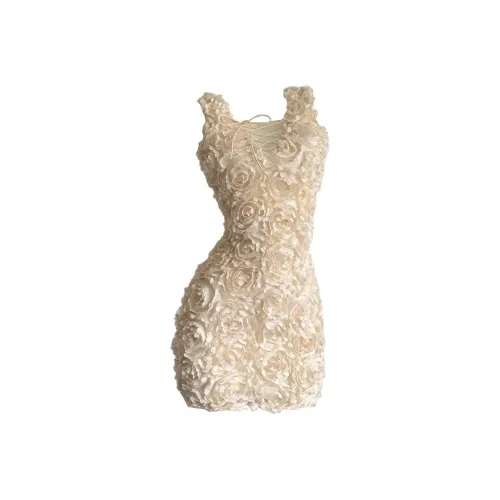 TURN UP Без рукавов Платье Женское Абрикосовое