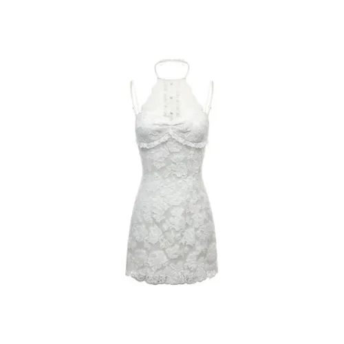 PLAY BUSH Без рукавов Платье Женское Белое