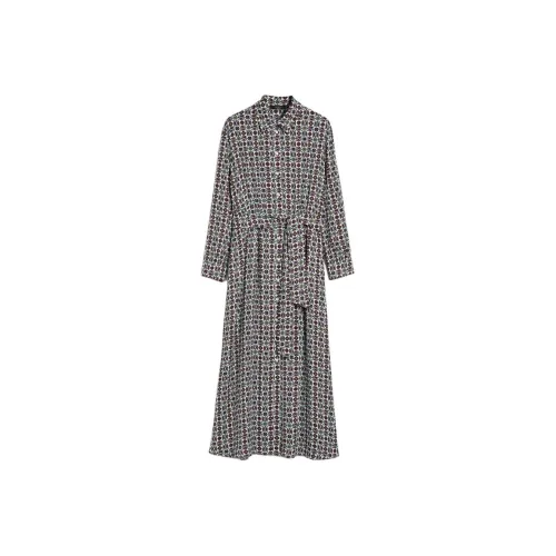 WEEKEND MaxMara Небесно-голубой Женские Длинные Платья с Рукавами