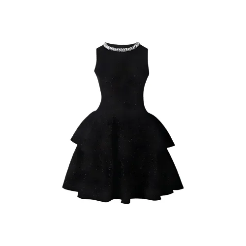 AHDO Без рукавов Платье Женское Черное