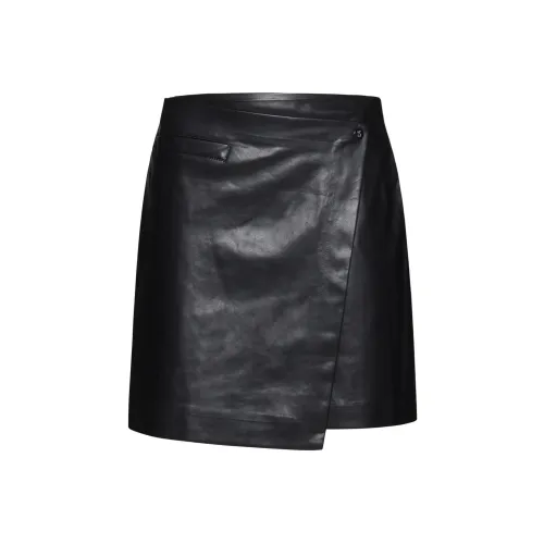 DKNY SS24 Повседневные короткие юбки Женские Черный