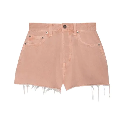 SAINT LAURENT Джинсовые шорты Женские Розовые