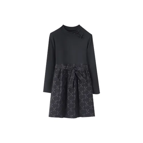 Frustration Garden Длинное платье с длинными рукавами женское черное