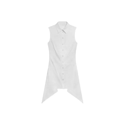 Helmut Lang SS25 Без рукавов Платье Женское Белое