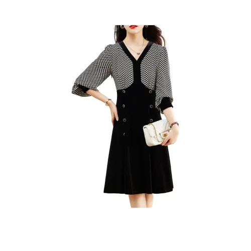 Fele.d Длинное платье с длинными рукавами женское цвет изображения