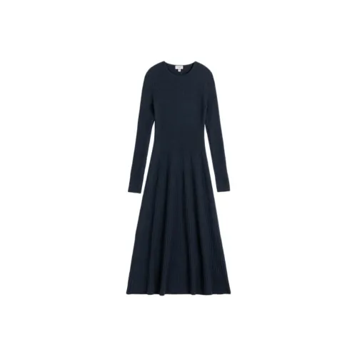 CLUB MONACO Длинное платье с длинными рукавами женское темно-синий