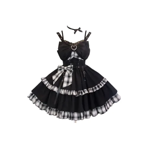 GTLA Slip Платье Женское Черное Красное