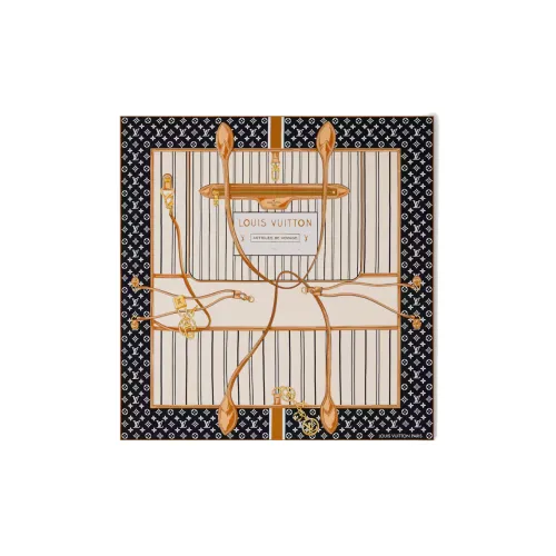 LOUIS VUITTON Шелковые шарфы Женские Черный