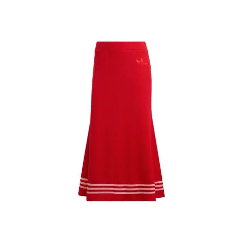 Adidas Originals ADICOLOR HERITAGE NOW Повседневный Длинный Юбка Женские Красный