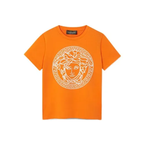 VERSACE T-рубашка VERSACE SS23 Апельсин Детская