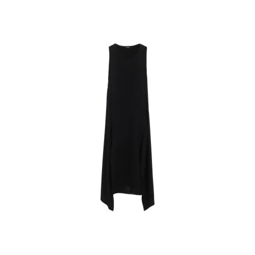 Yohji Yamamoto Черные Женские Платья без Рукавов