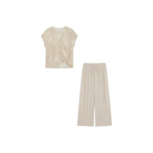 IHIMI Повседневный костюм женский бежевый абрикосовый