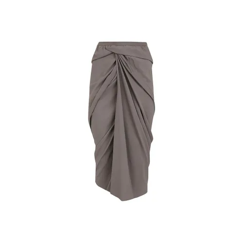 RICK OWENS Серый Женские Повседневные Длинные Юбки