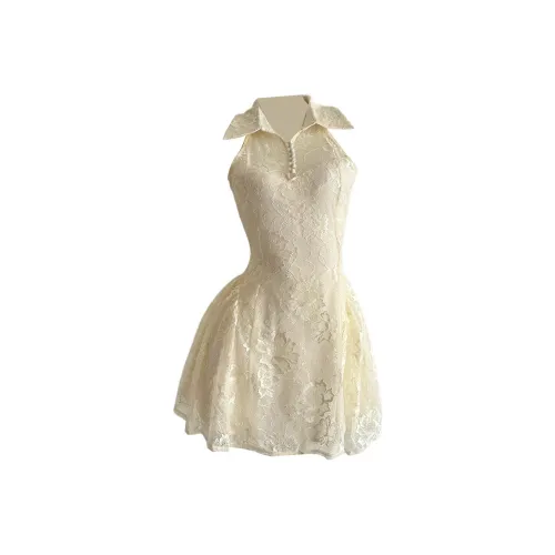 KKX Без рукавов Платье Женское Кружево