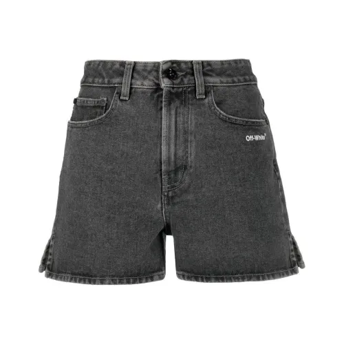 Off Белый FW22 Серый Женские Джинсовые Шорты