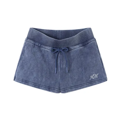 ANDREA MARTIN Повседневные шорты Женские Темно-синий