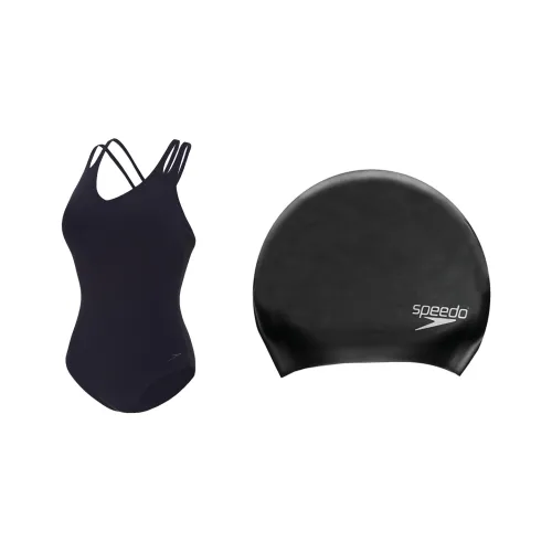 Speedo One Piece Купальники Крест Стиль Спина Женские Черный