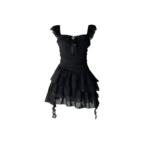SCCREBEL OFFICIAL Без рукавов Платье Женское Черное