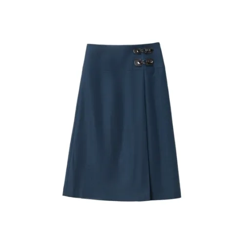 OVV Озерно-голубой A1 Женские Повседневные длинные юбки