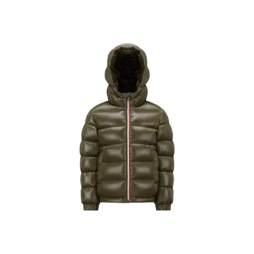 Moncler Хлопковый пуховик Зеленый Детский