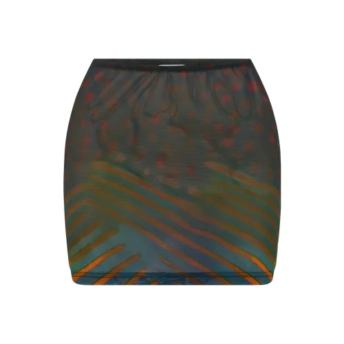 With Jean Черная Женская Повседневная Короткая Юбка