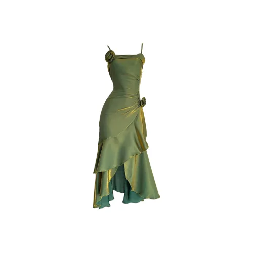 TENNE GIRL Slip Платье Женское Зеленое