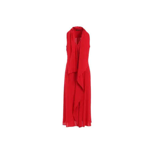 Yohji Yamamoto Red Женские Платья без рукавов