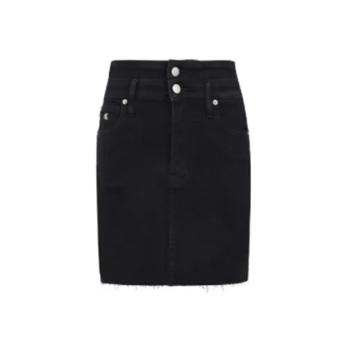Calvin Klein Черные Женские Джинсовые Короткие Юбки