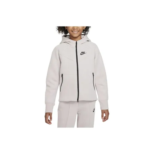 nike Куртки Пальто Sportswear Tech Fleece Серый Розовый Детский