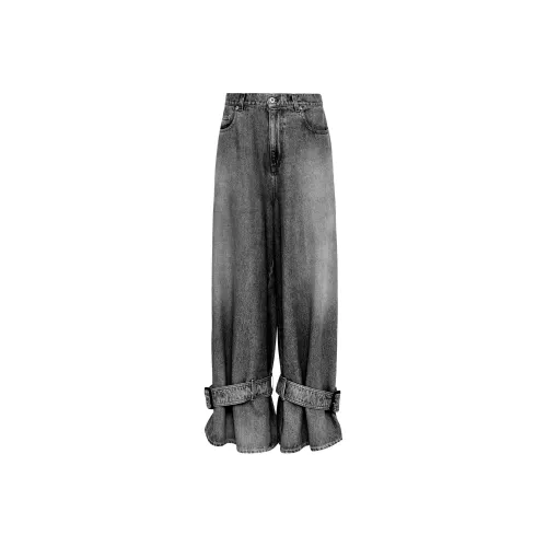 JW Anderson Женские джинсы угольно-серого цвета