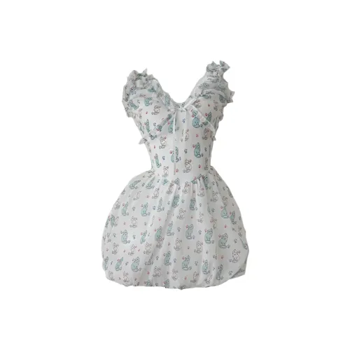 MTHE Без рукавов Платье Женское Белое