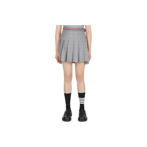 THOM BROWNE Серые Женские Повседневные Короткие Юбки