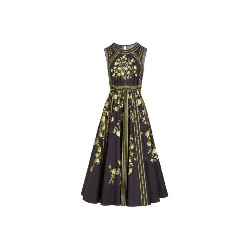 GIAMBATTISTA VALLI SS24 Sleeveless Dress Women's Black GIAMBATTISTA VALLI SS24 Без рукавов Платье Женское Черное