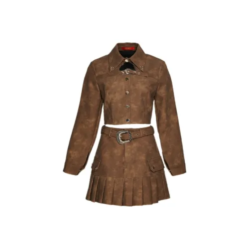 MYMIX Apocalypse Стиль Майярд Коллекция Юбка Костюм Dressing Женские Кофе