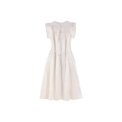 ZUKIZUKI Без рукавов Платье Женское Экрю