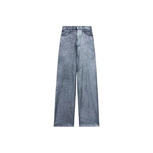 ISABEL MARANT ETOILE Серебряные Женские Джинсы