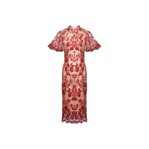 JINYE ORIENTAL Ржавый Апельсин Женские Ципао