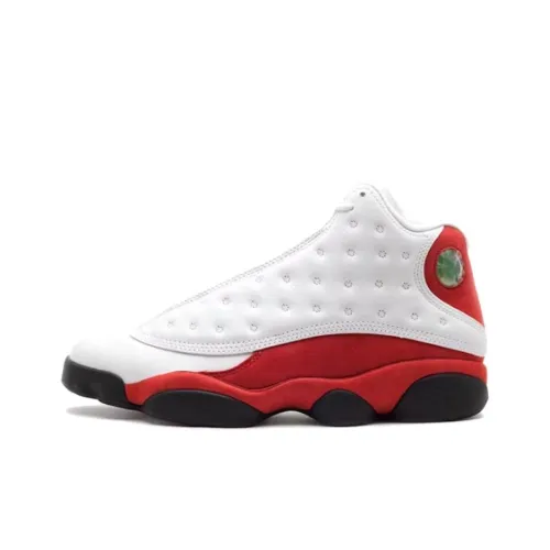 Jordan Air Jordan 13 Противоскользящие Устойчивые к истиранию Низкие Баскетбольные кроссовки Унисекс Белый Красный