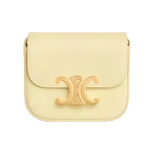 CELINE Телячья кожа Сумка через плечо Мини Женская Желтая