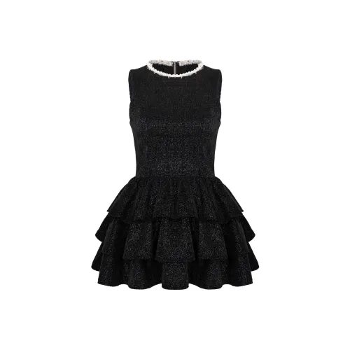 ONE PASS STUDIO Без рукавов Платье Женское Черное