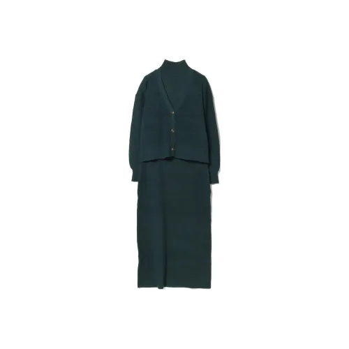 BEAMS Сердце Комплект с Юбкой Женские Синий Зеленый