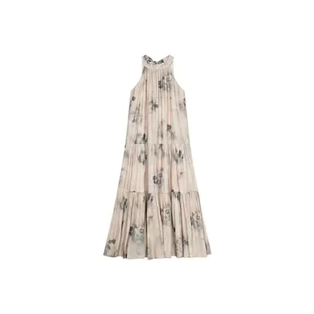 PLAY BUSH Без рукавов Платье Женское Картина тушью