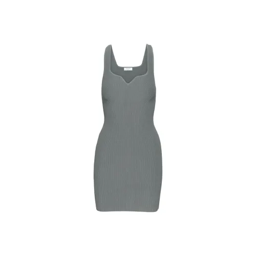 ARITZIA BABATON Sculpt KNIT Notch Платье Slip Платье Женские Ionic GREY Ionic Серый
